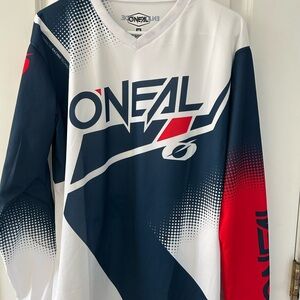 O'Neal Blue and Red Graphic Jersey